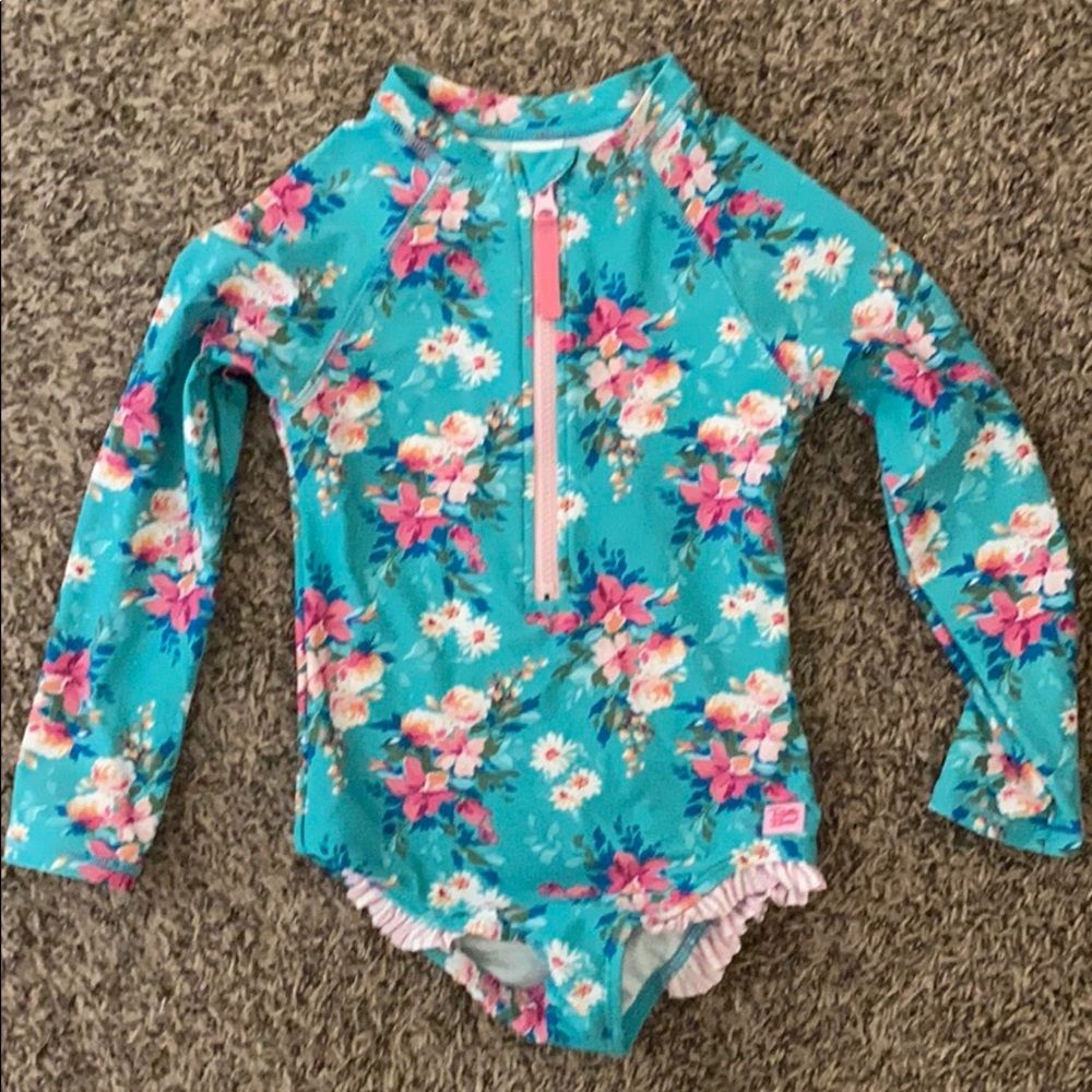 NWOT Ruffle Butts Floral Printed Swimsuit Size 5